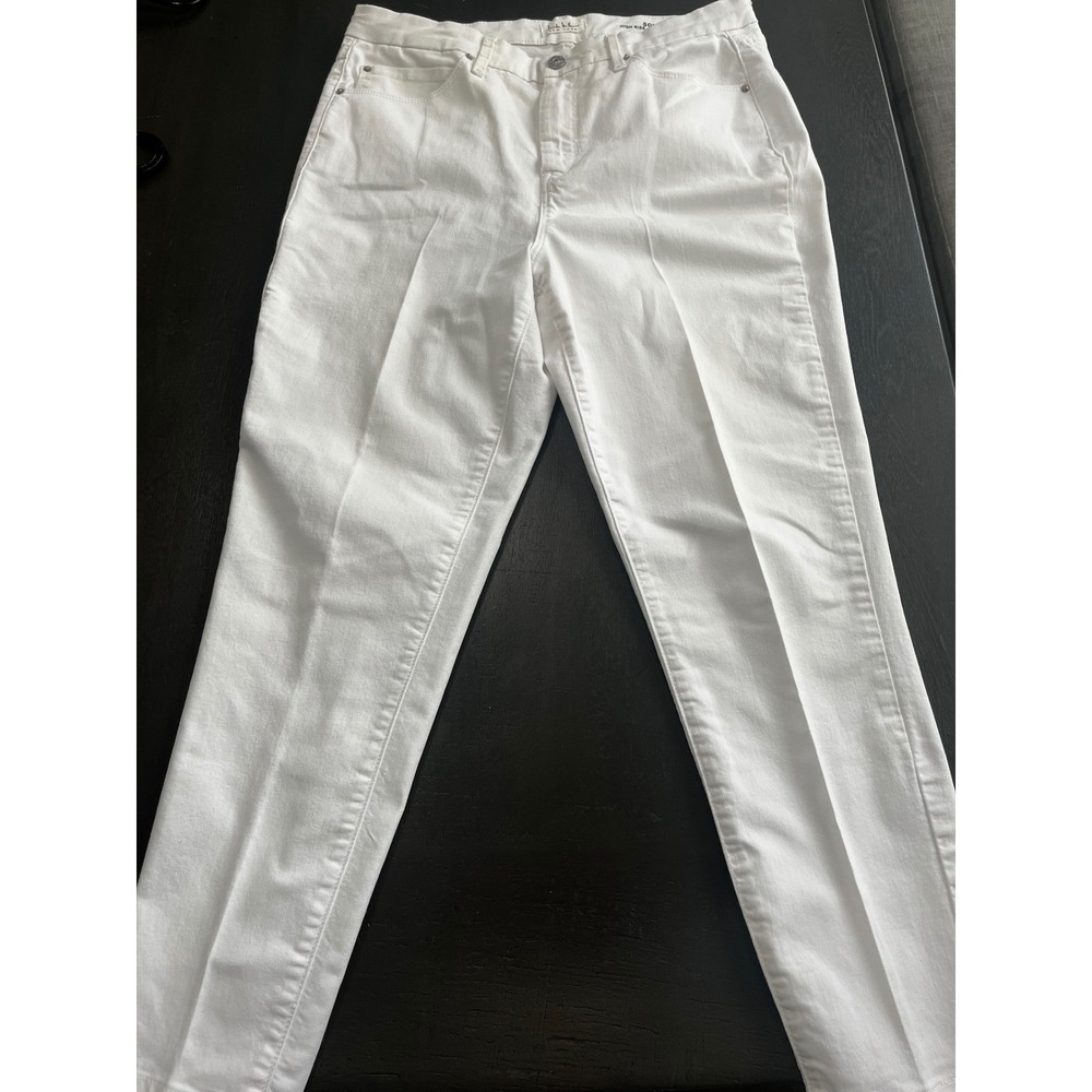 Nicole Miller Soho High Rise Ankle Skinny White Women Jeans Size 10